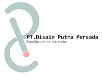 Logo PT. Disain Putra Persada dengan moto Equilibrium in harmony, klien PT. Baja Trikarsa Persada