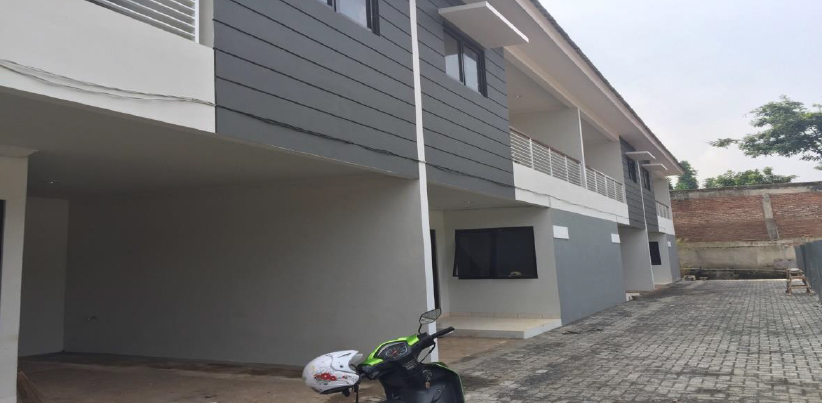 Deretan rumah tinggal dua lantai di Jagakarsa, Jakarta Selatan, setelah pekerjaan selesai